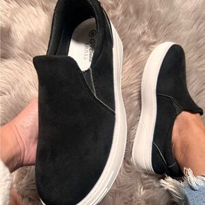 Black Slip-On Sneakers